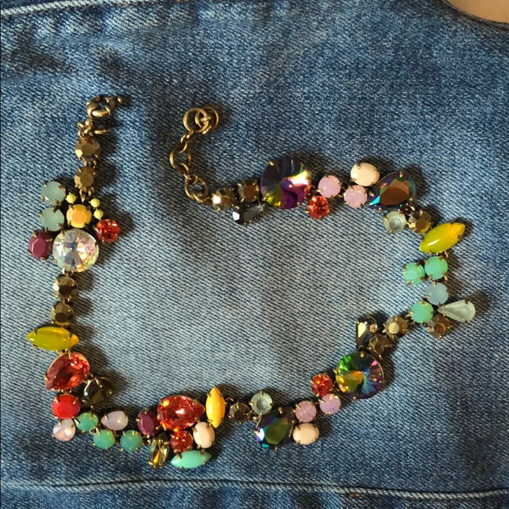 J.Crew colored crystal statement necklace
